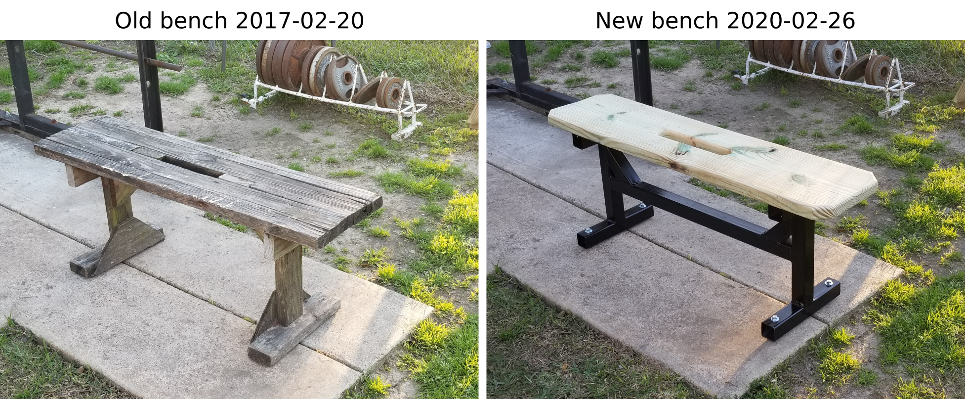fabricated new bench